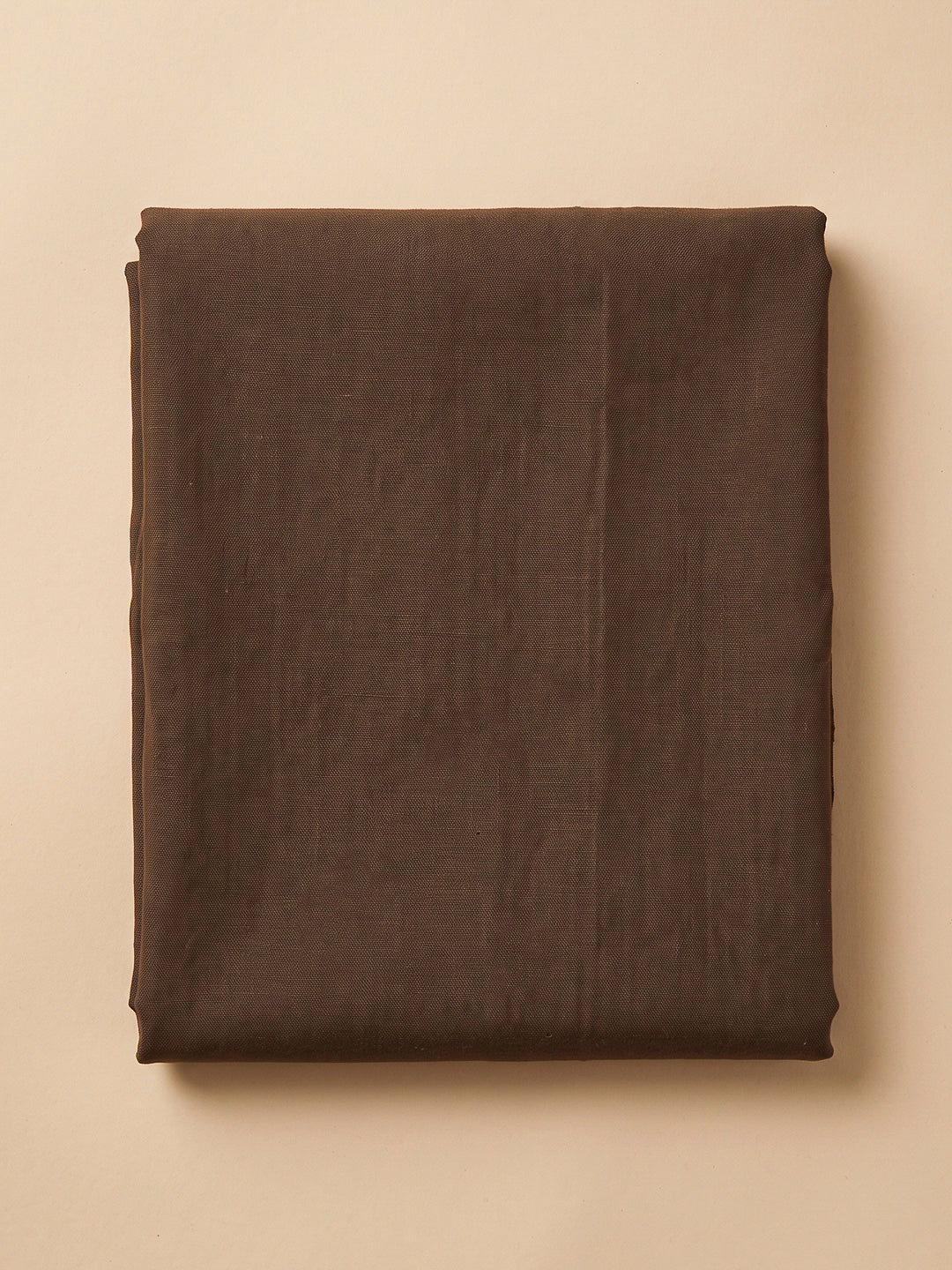 Brown Tussar Embroidered Unstitched Dress Material