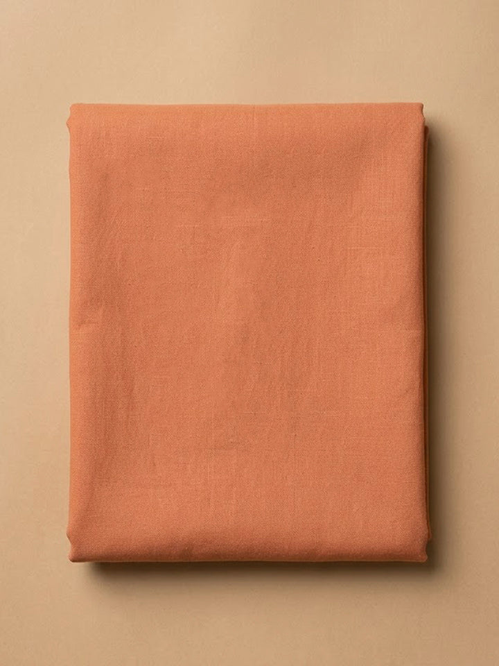 Peach Chanderi Embroidered Unstitched Dress Material
