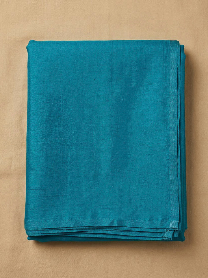 Rama Green Chanderi Embroidered Unstitched Dress Material