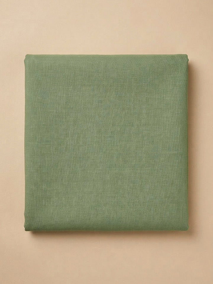 Pista Green Chanderi Printed Unstitched Dress Material