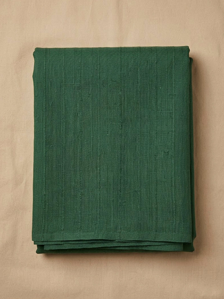 Green Chanderi Embroidered Unstitched Dress Material