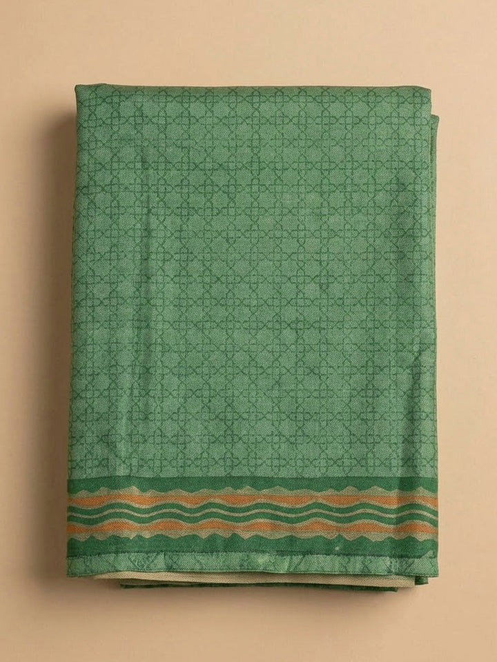 Aqua Green Art Silk Embroidered Unstitched Dress Material