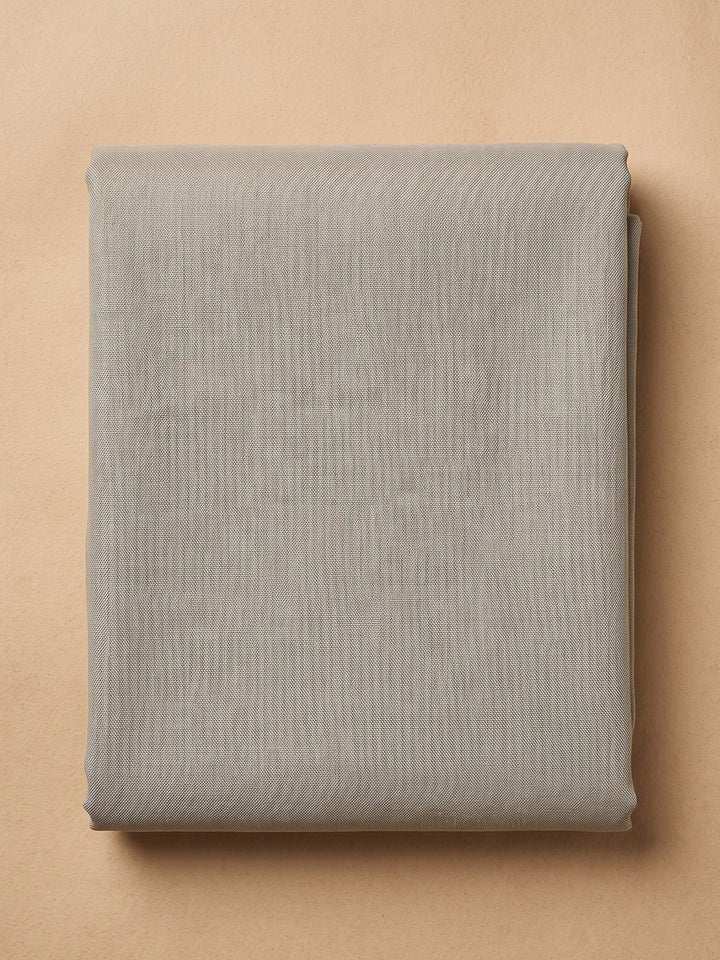 Beige Tussar Printed Unstitched Dress Material
