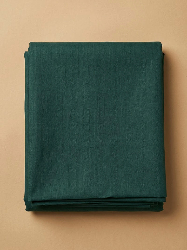 Green Tussar Printed Unstitched Dress Material