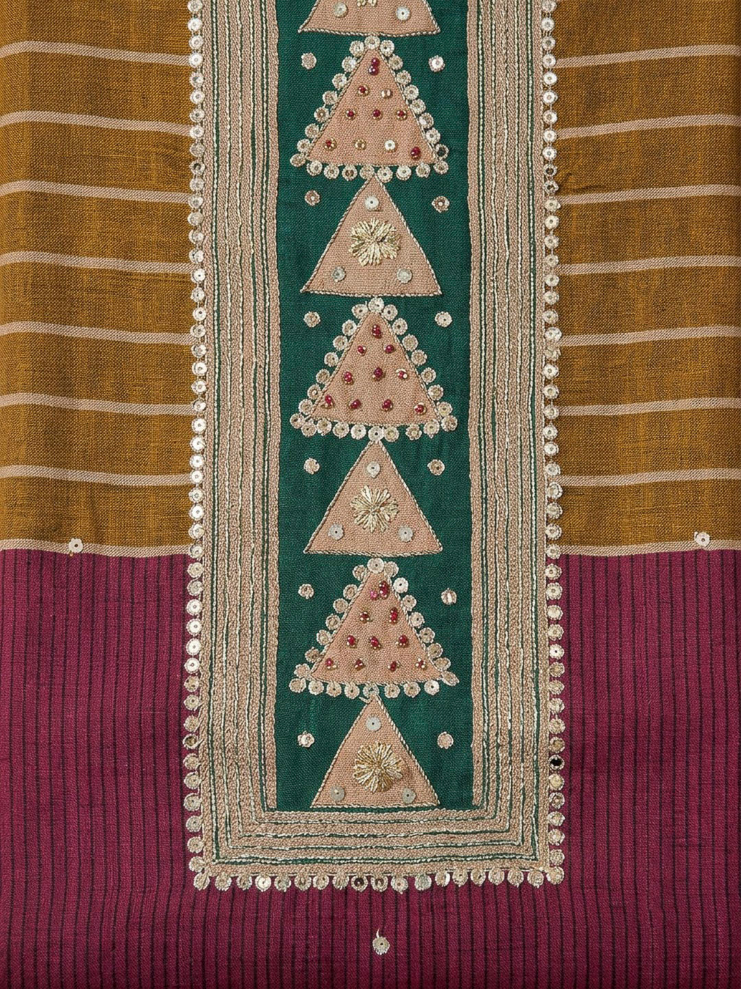 Onion Pink Tussar Printed Unstitched Dress Material