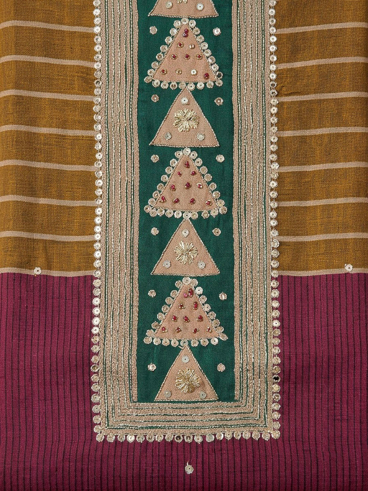 Onion Pink Tussar Printed Unstitched Dress Material
