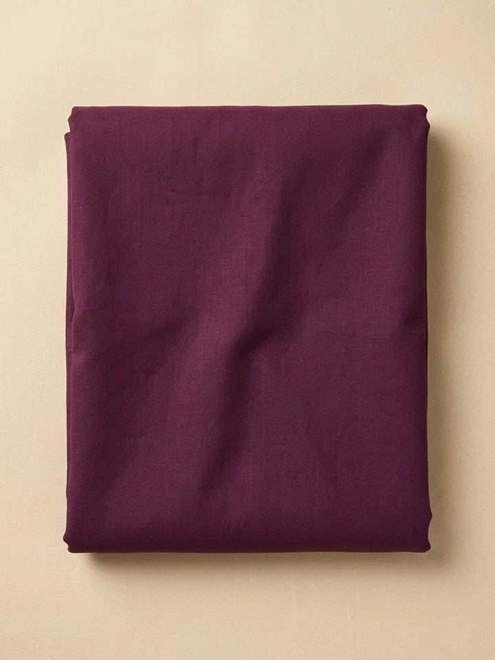 Purple Tussar Printed Unstitched Dress Material