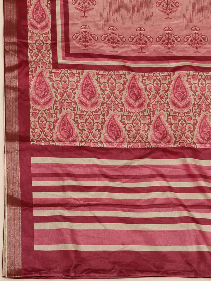 Red Tissue Embroidered Unstitched Dress Material