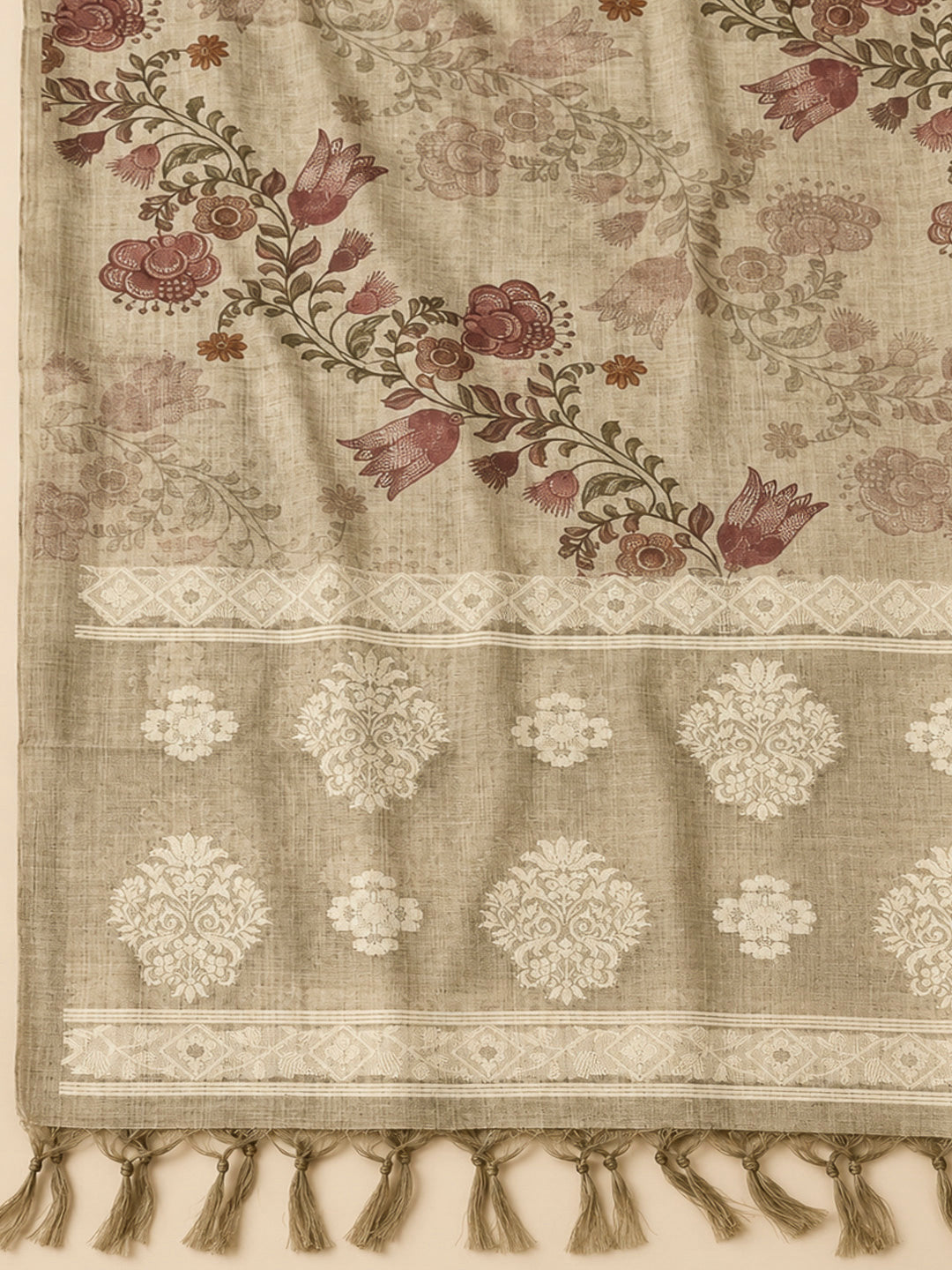 Onion Pink Chanderi Printed Unstitched Dress Material