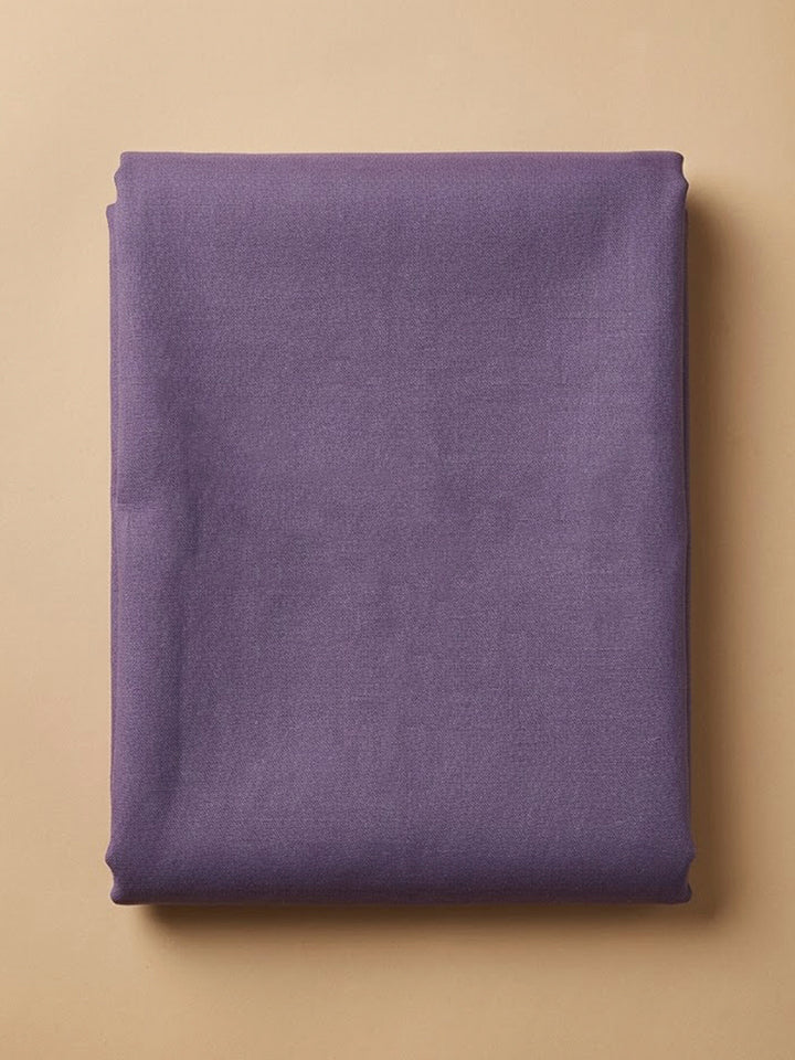 Purple Chanderi Printed Unstitched Dress Material