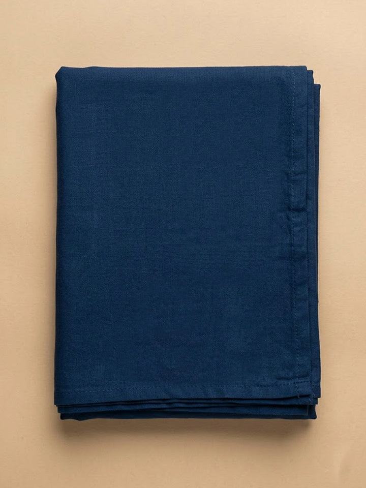 Blue Chanderi Embroidered Unstitched Dress Material