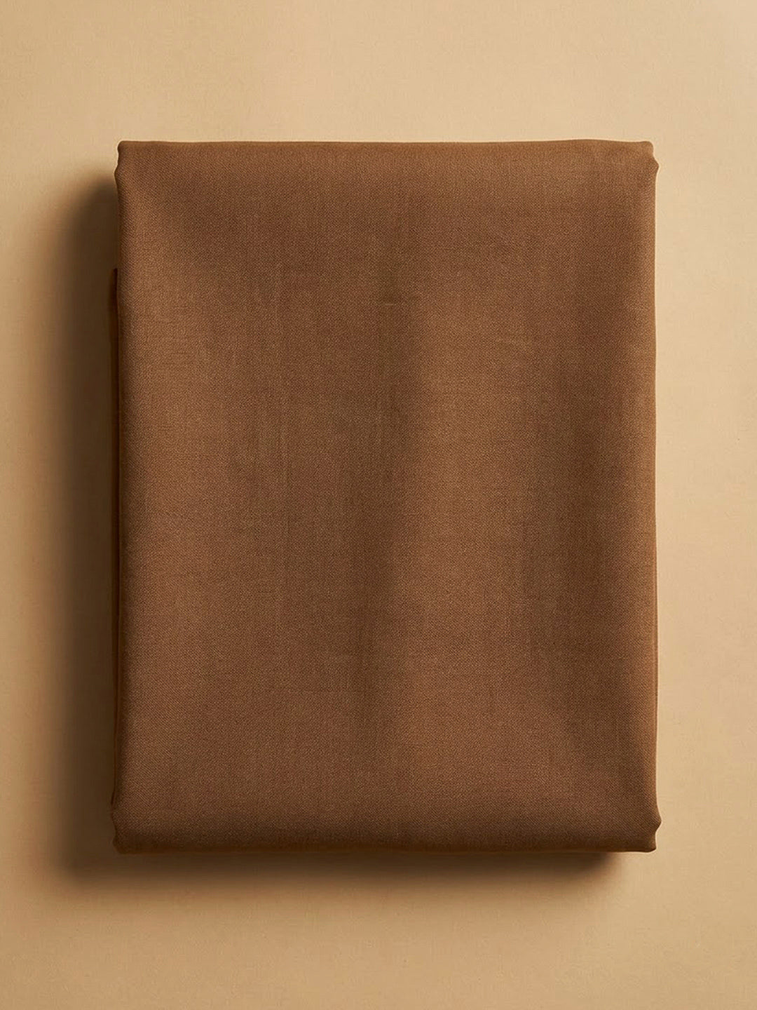 Brown Chanderi Printed Unstitched Dress Material