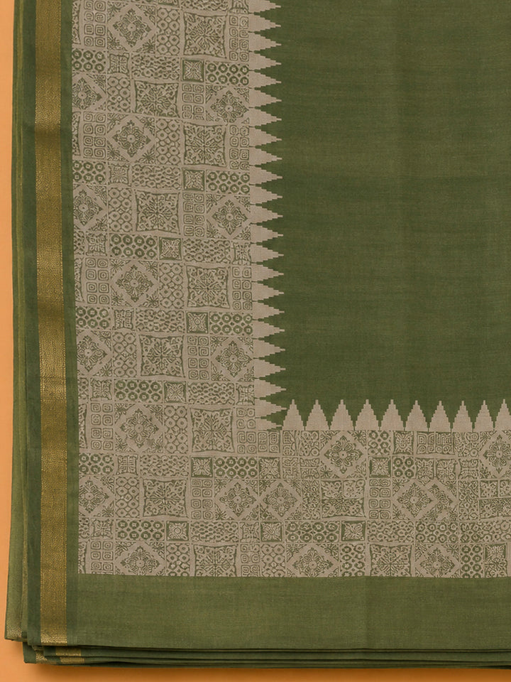 Mehndi Tissue Printed Unstitched Dress Material
