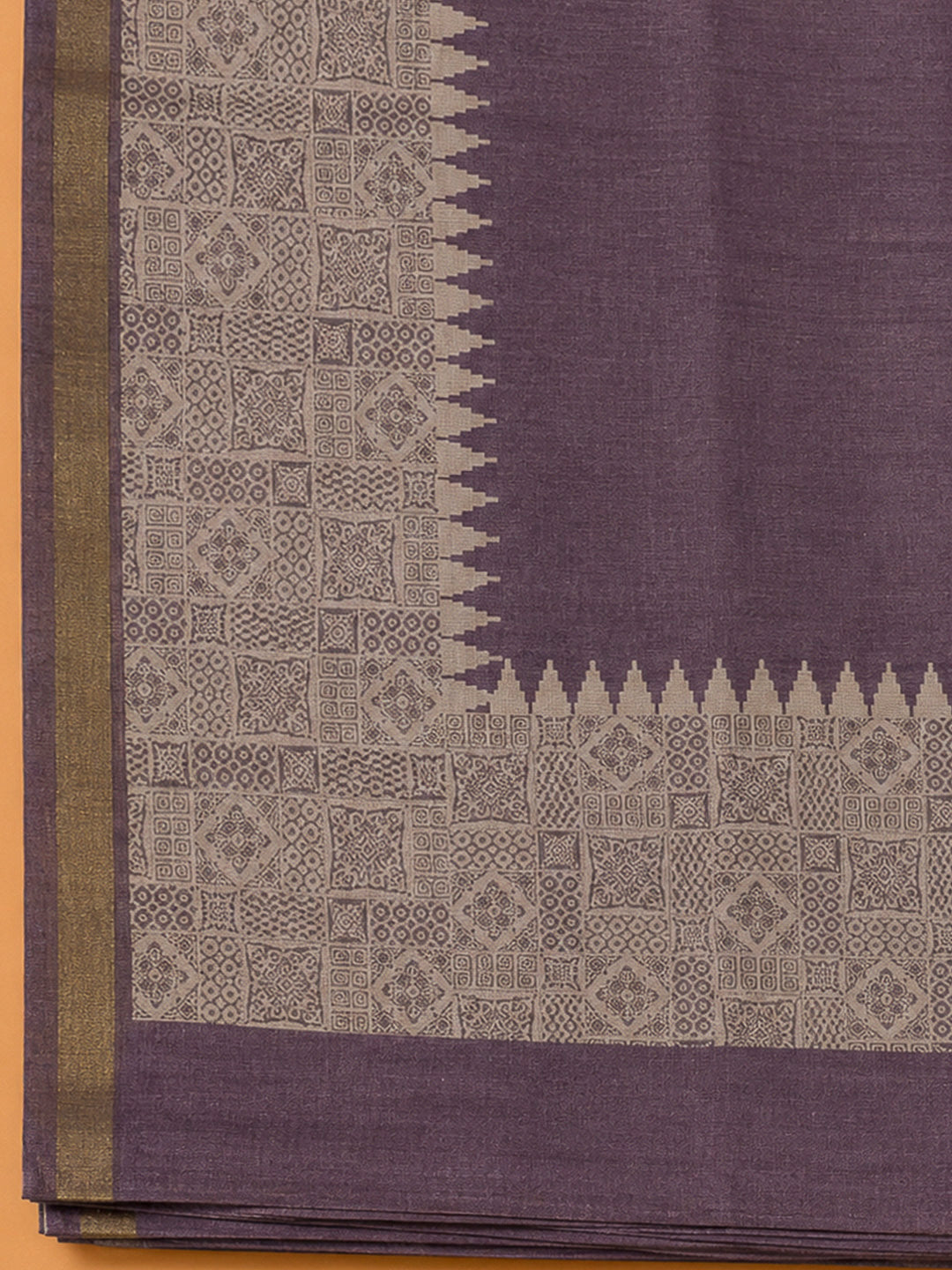 Purple Tissue Printed Unstitched Dress Material
