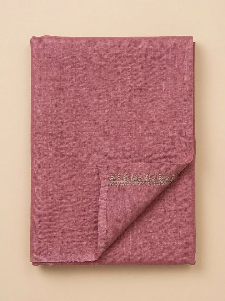 Onion Pink Art Silk Printed Unstitched Dress Material