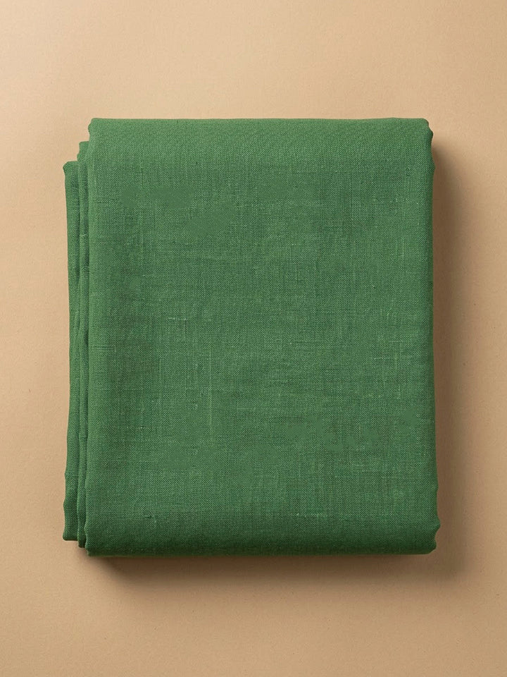 Green Tussar Printed Unstitched Dress Material