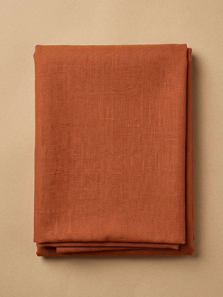 Rust Tussar Printed Unstitched Dress Material