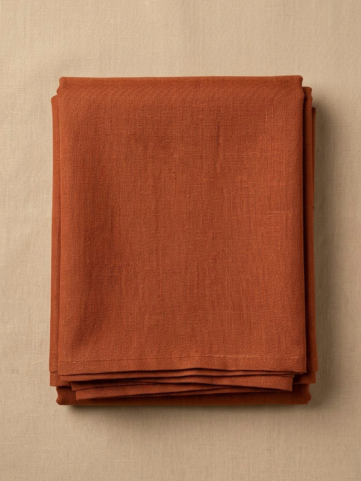 Rust Chanderi Embroidered Unstitched Dress Material