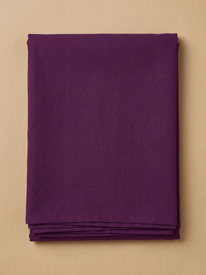 Purple Chanderi Printed Unstitched Dress Material