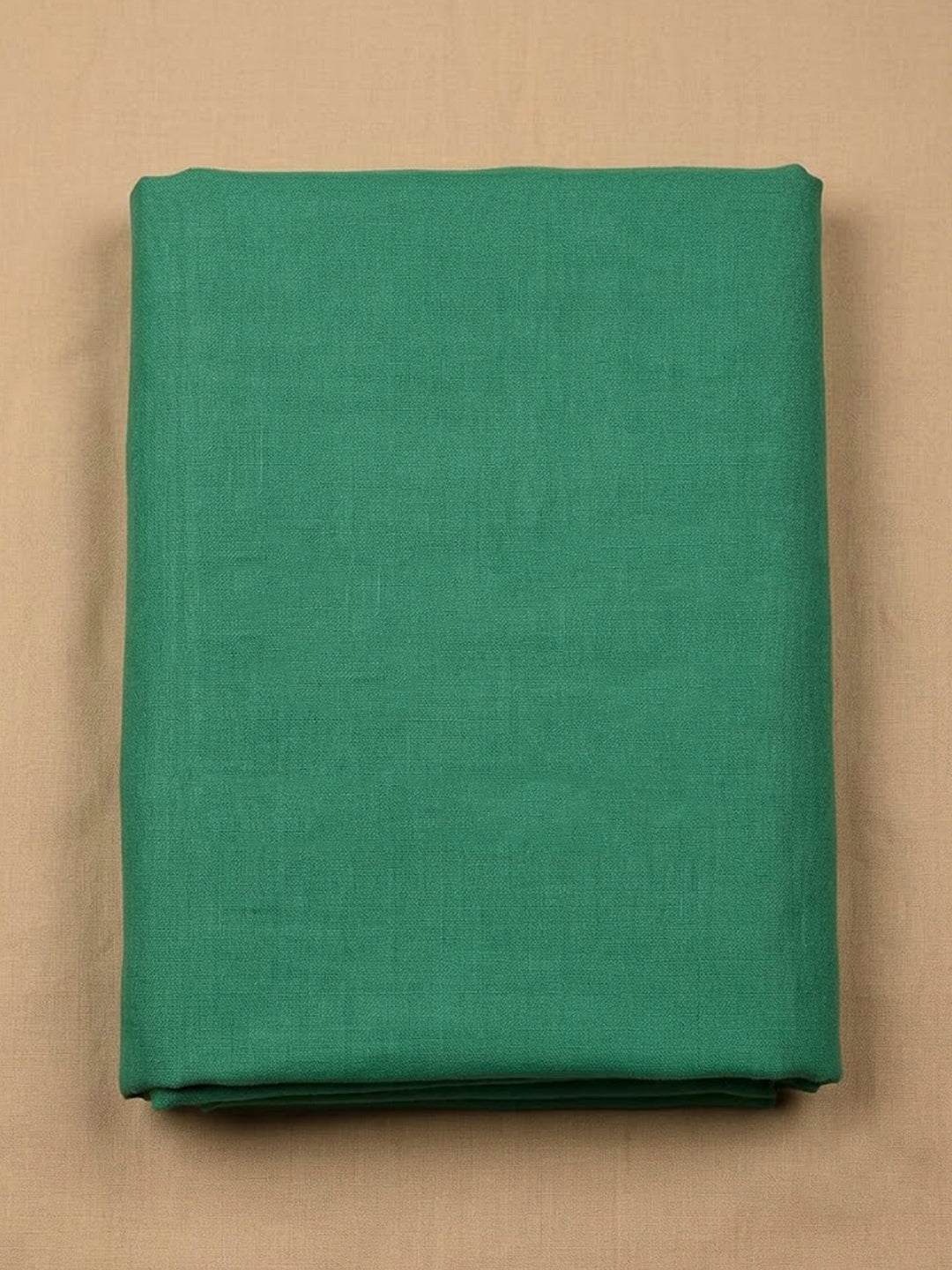 Green Chanderi Embroidered Unstitched Dress Material