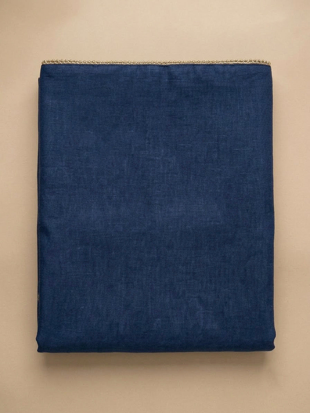 Blue Chanderi Printed Unstitched Dress Material