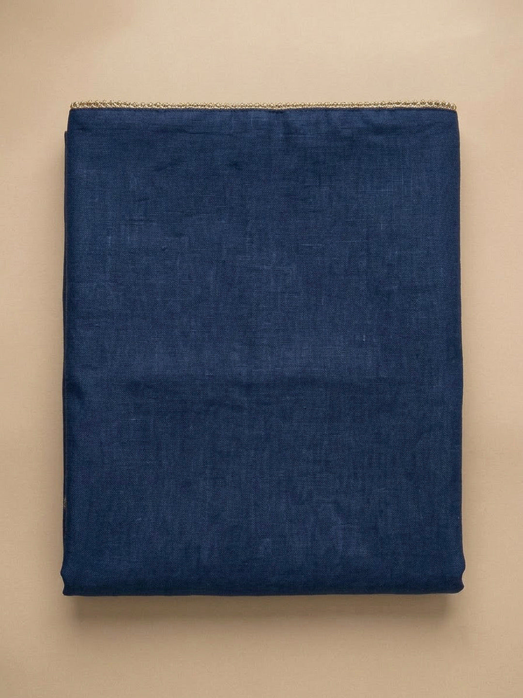 Blue Chanderi Printed Unstitched Dress Material