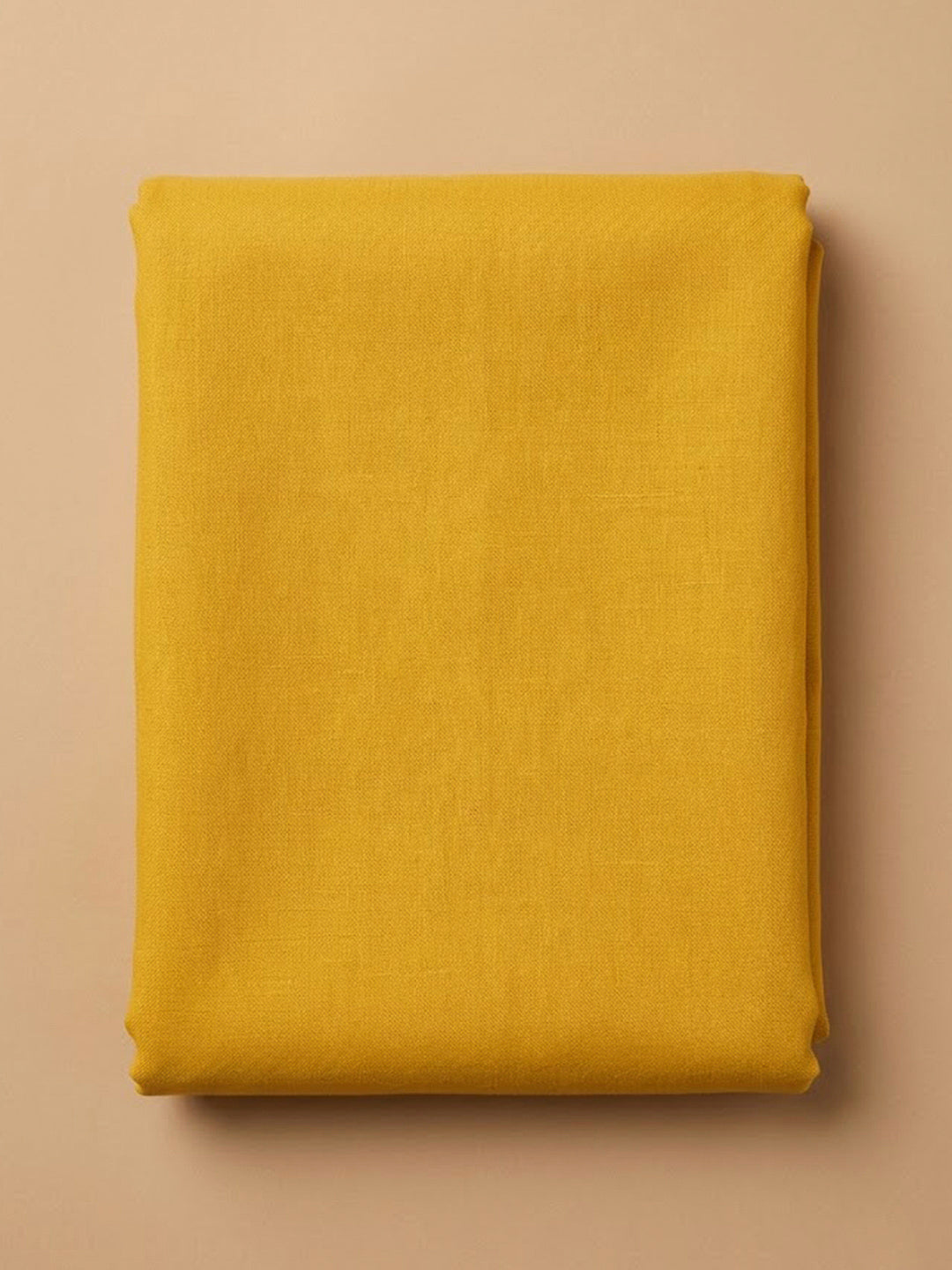 Mustard Chanderi Printed Unstitched Dress Material
