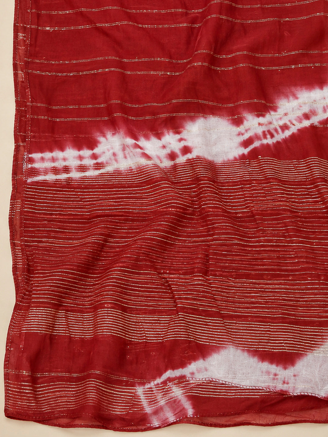 Maroon Cotton Blend Printed Unstitched Dress Material