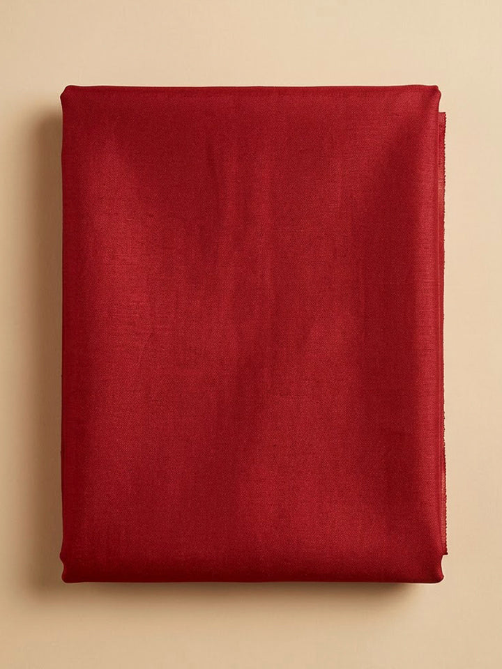 Maroon Cotton Blend Printed Unstitched Dress Material