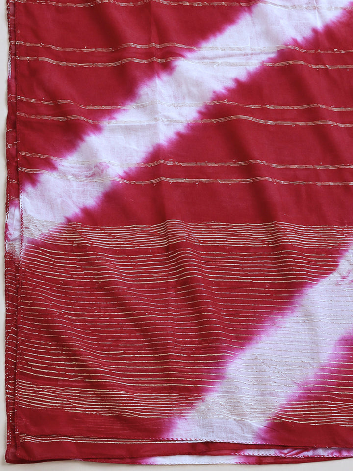 Onion Pink Cotton Blend Embroidered Unstitched Dress Material