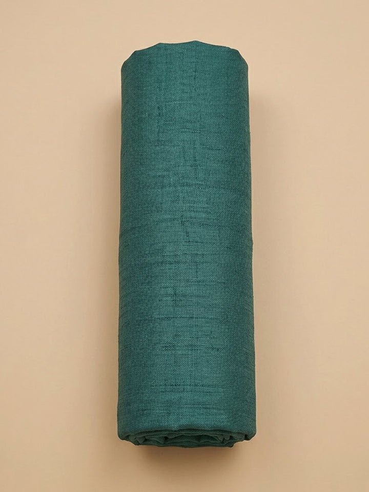 Rama Green Chanderi Embroidered Unstitched Dress Material