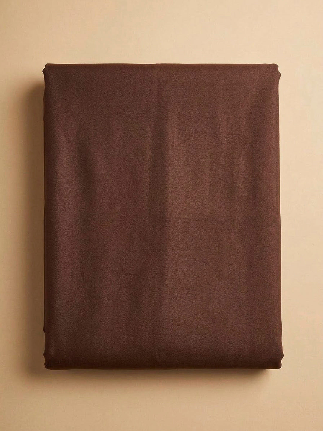 Brown Chanderi Embroidered Unstitched Dress Material