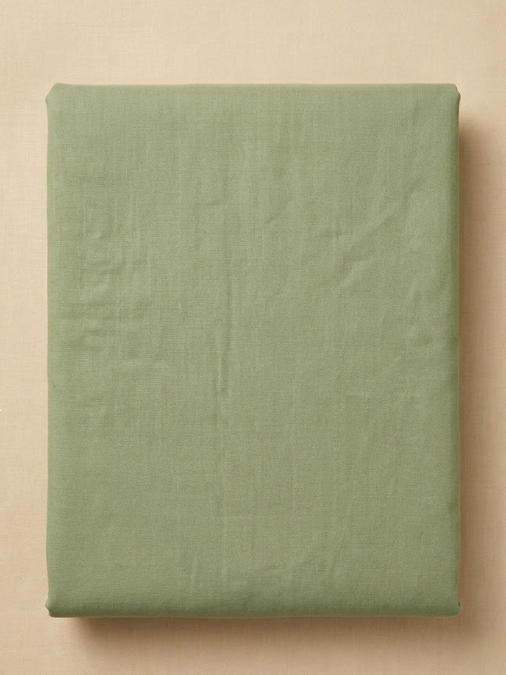 Pista-Green Cotton Blend Embroidered Unstitched Dress Material