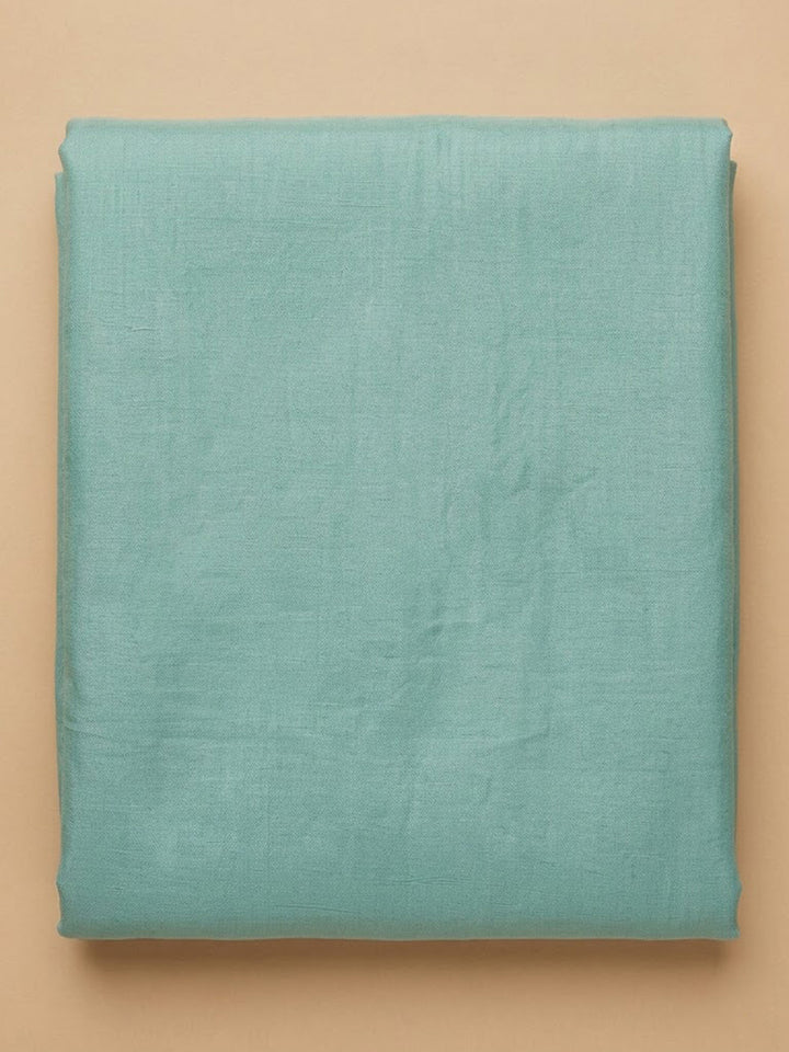 Sea-Green Cotton Blend Embroidered Unstitched Dress Material