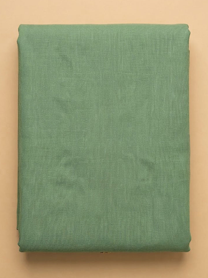 Aqua-Green Chanderi Embroidered Unstitched Dress Material