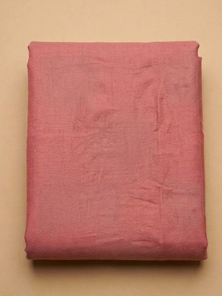 Onion-Pink Chanderi Embroidered Unstitched Dress Material