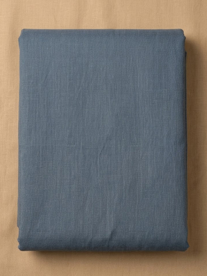 Lake-Blue Chanderi Embroidered Unstitched Dress Material