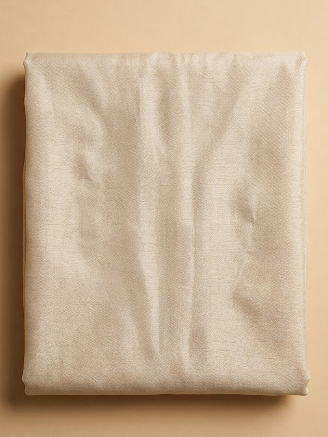Off-White Chanderi Embroidered Unstitched Dress Material