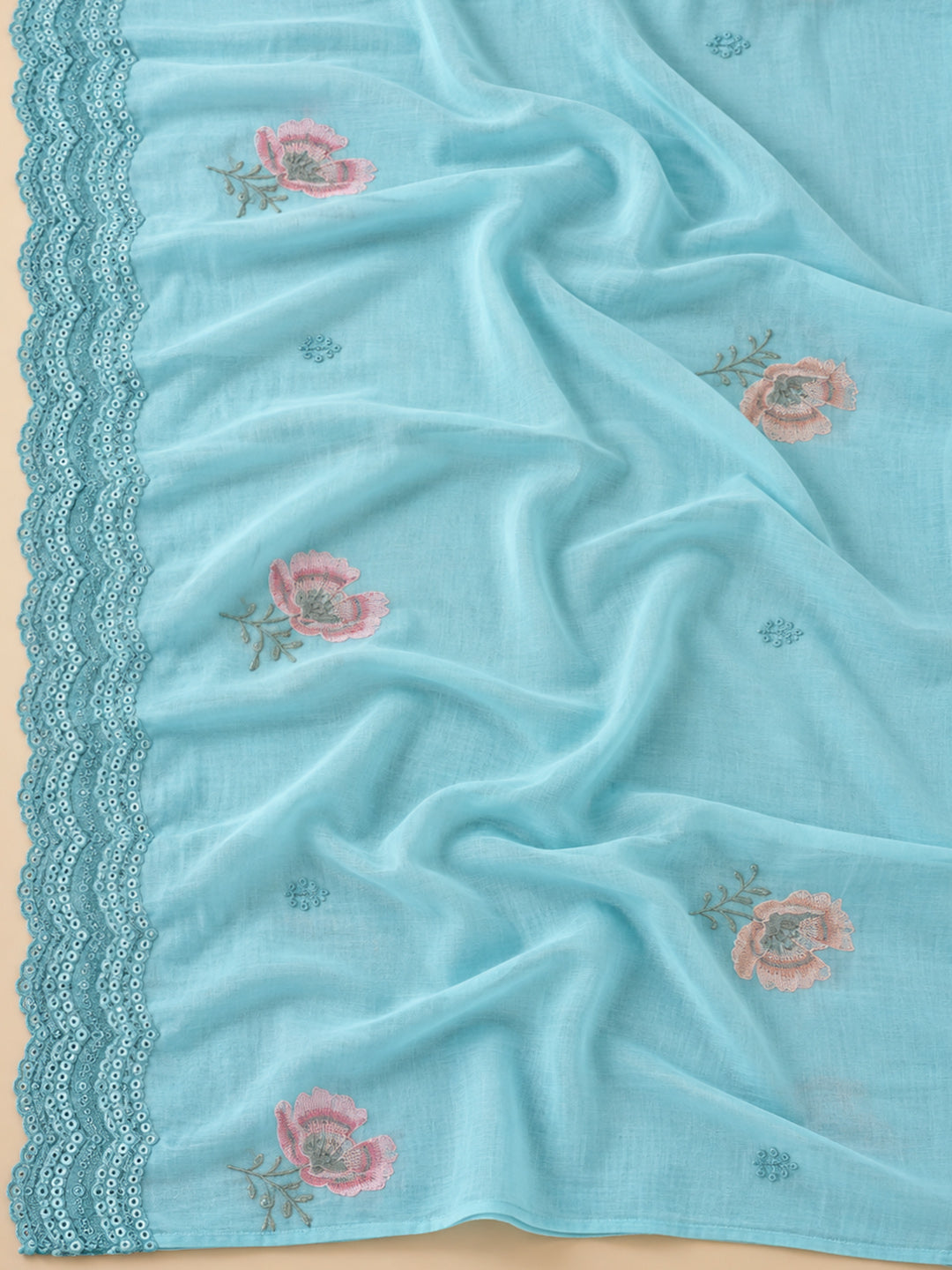 Firozee Chanderi Printed Unstitched Dress Material