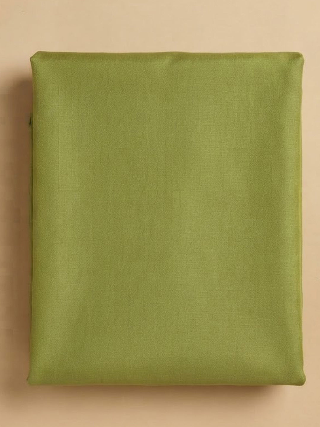 Pista-Green Cotton Blend Printed Unstitched Dress Material