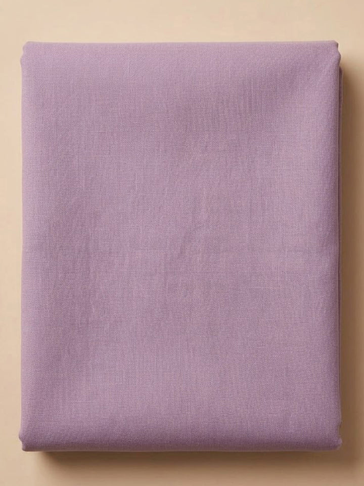 Purple Cotton Blend Printed Unstitched Dress Material