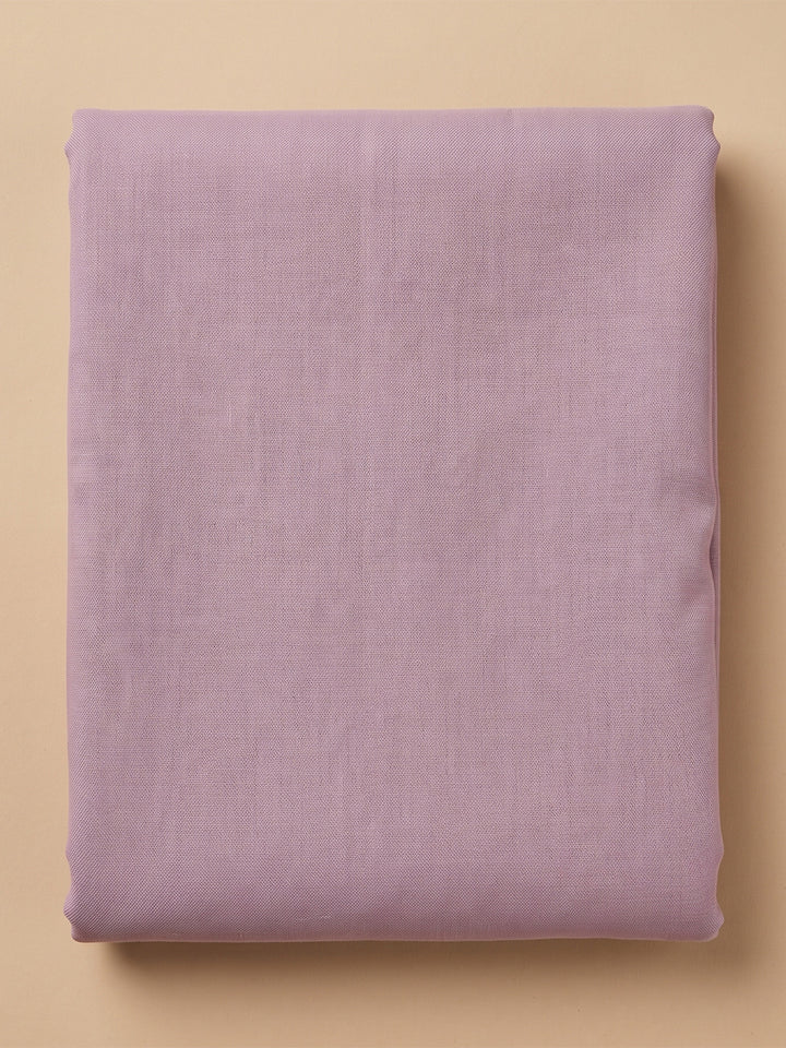 Lavender Chanderi Embroidered Unstitched Dress Material