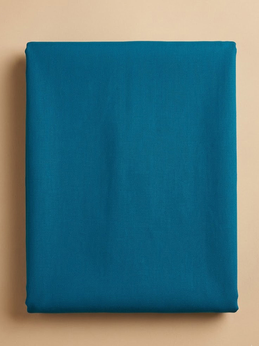 Blue Cotton Blend Printed Unstitched Dress Material