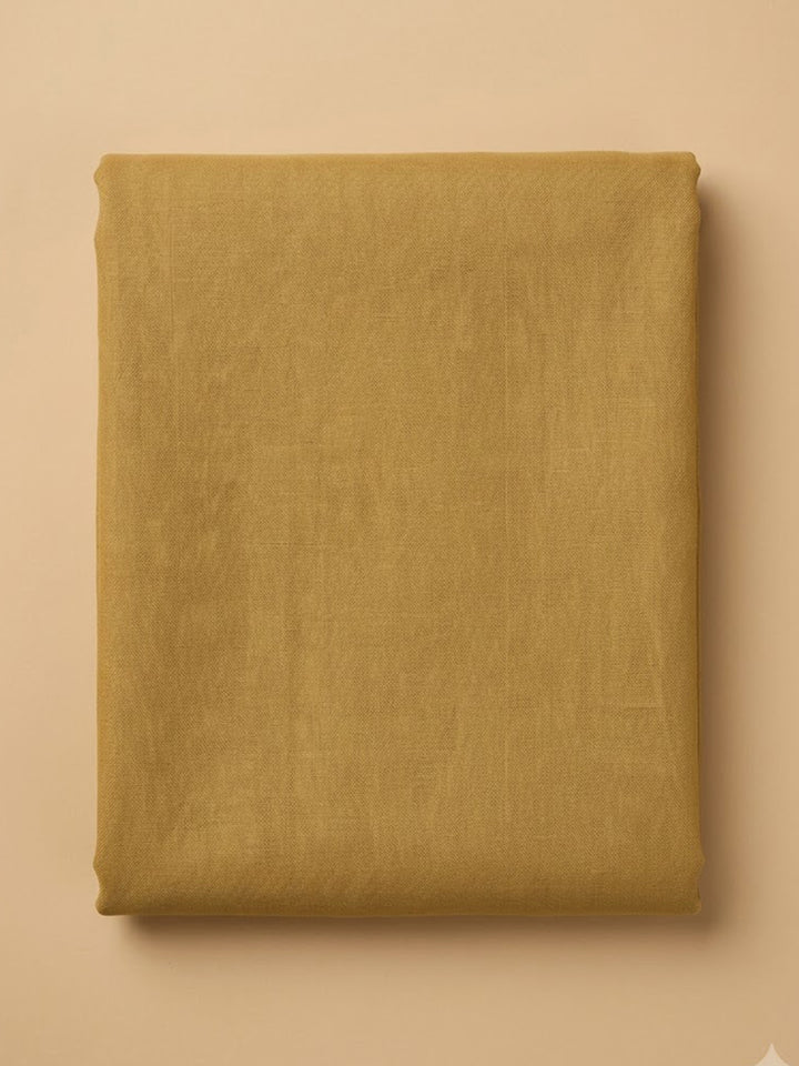 Beige Chanderi Printed Unstitched Dress Material