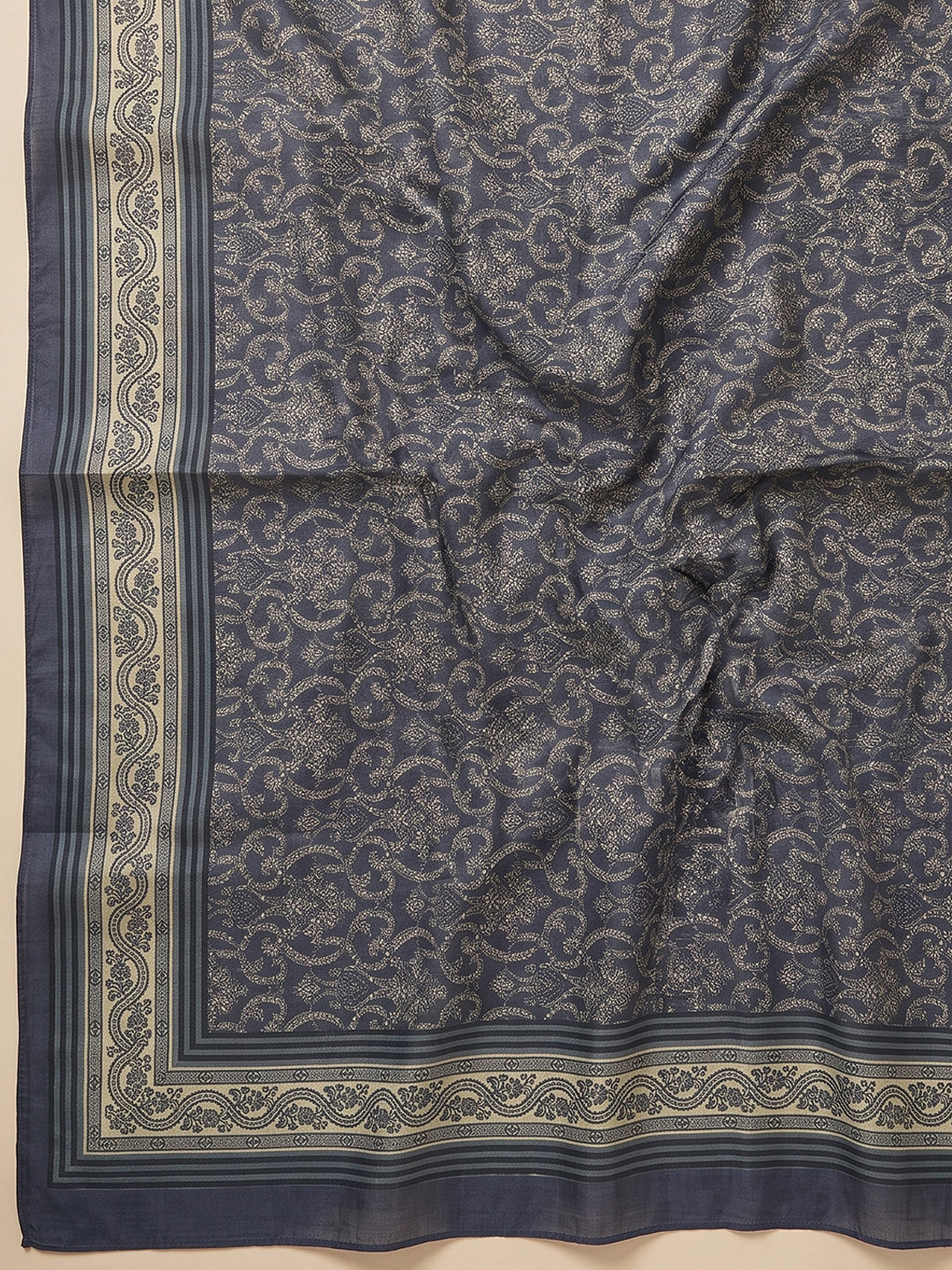 Purple Chanderi Embroidered Unstitched Dress Material