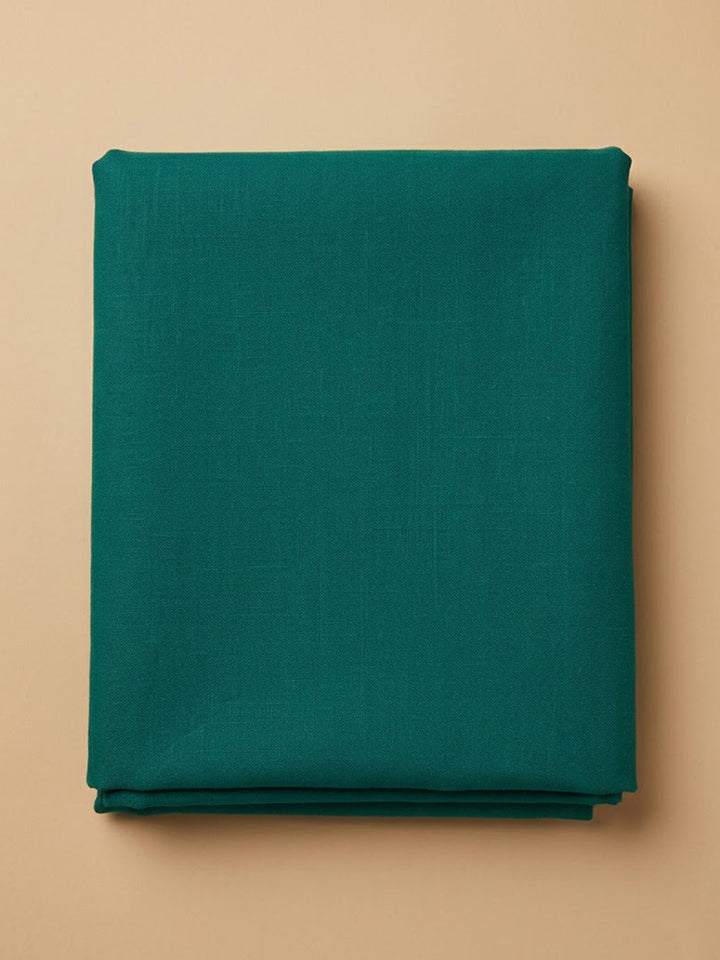 Green Chanderi Embroidered Unstitched Dress Material