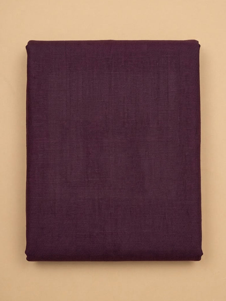 Purple Chanderi Embroidered Unstitched Dress Material