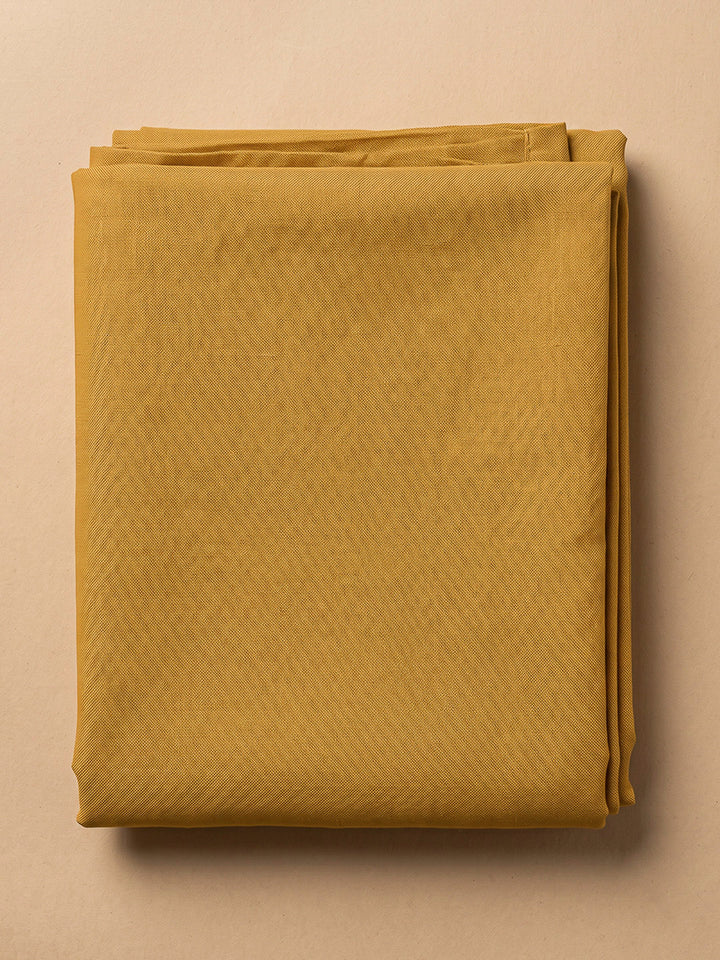 Beige Chanderi Printed Unstitched Dress Material