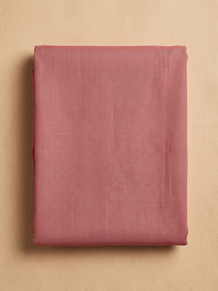 Onion Pink Chanderi Printed Unstitched Dress Material