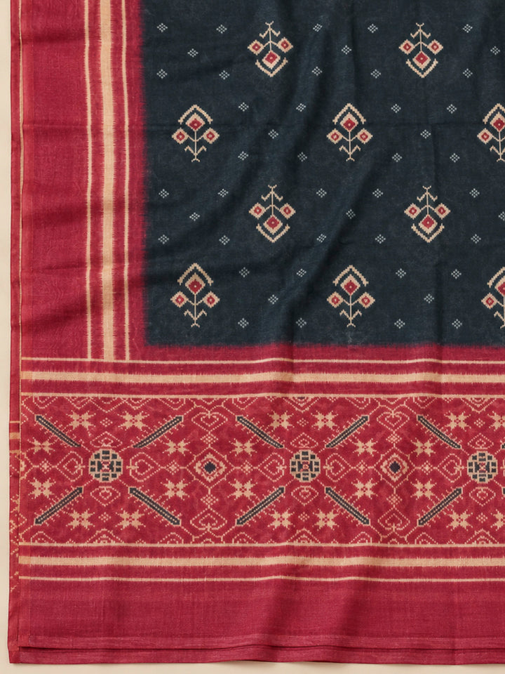 Pink Chanderi Embroidered Unstitched Dress Material